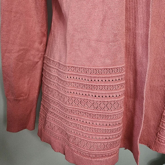 Lety & Me Coral Gabby Pointelle Cardigan‎ Women’s Size Small - New With Tags - Picture 2 of 5